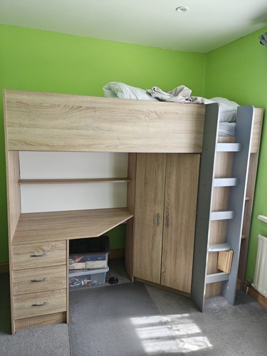 High sleeper bed with desk - sleeper,